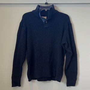 Vintage Navy Blue Cardigan Sweater - image 1